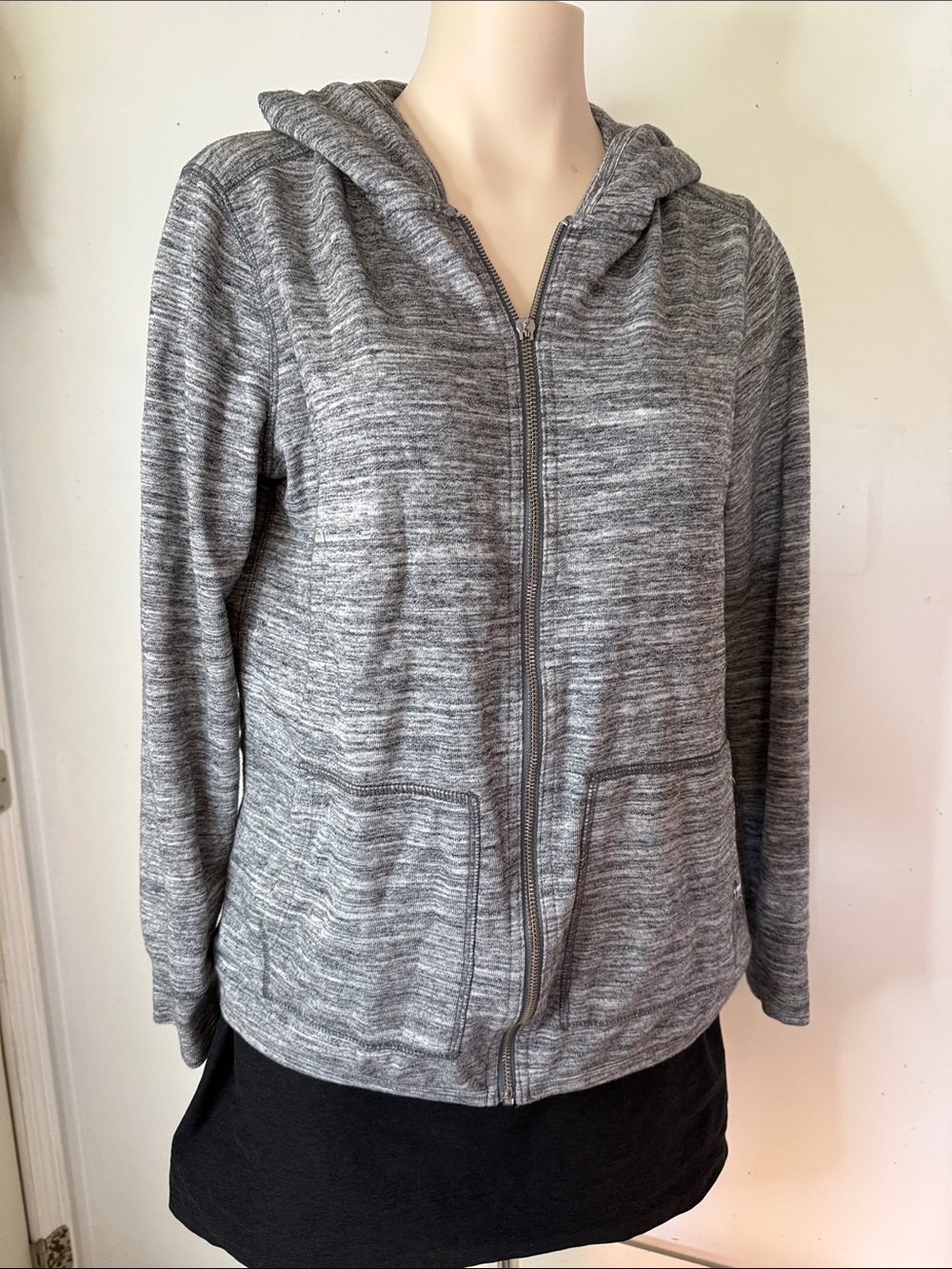 GAP Gray Heathered Zip Hoodie